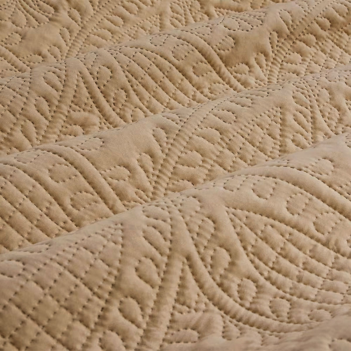 Chateau Cinnamon Embossed Quilt Cover Set - 3PC