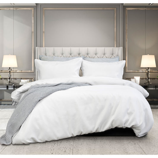 Florence Waffle White Quilt Cover Set - 3PC