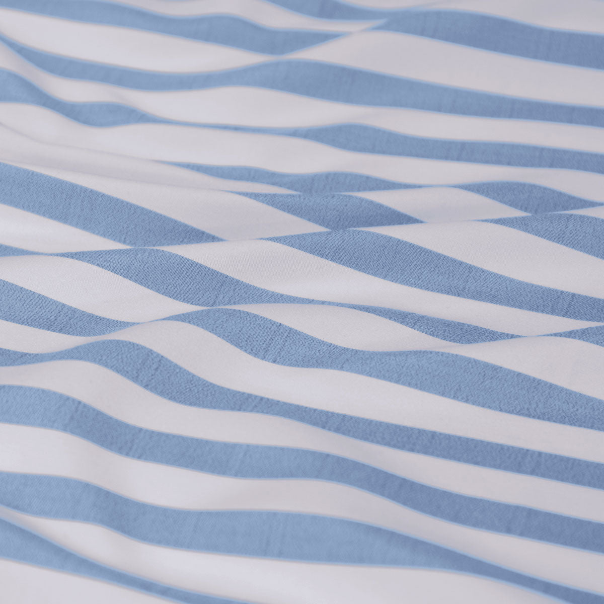 Frankie Blue Stripe Yarn Dyed Reversible Quilt Cover Set - 3PC