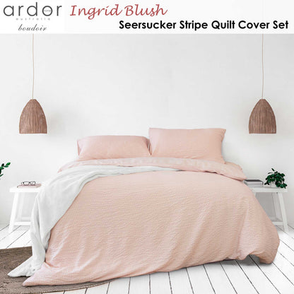 Ardor Ingrid Blush Quilt Cover Set - 3PC