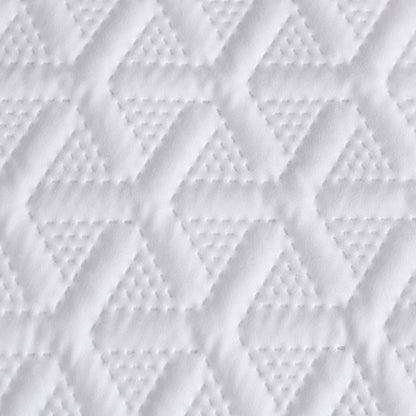 Leonardo White Embossed Quilt Cover Set - 3PC