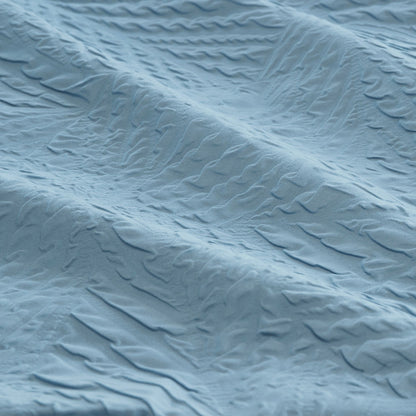 South Coast Pale Blue Embossed Quilt Cover Set - 3PC