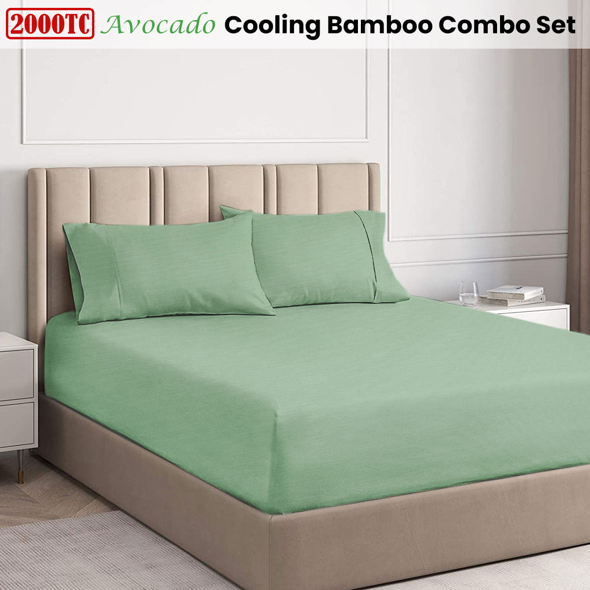 2000TC Cooling Bamboo Combo Set - Avocado