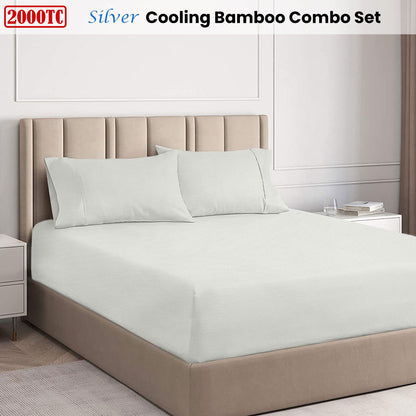 2000TC Cooling Bamboo Combo Set - Silver
