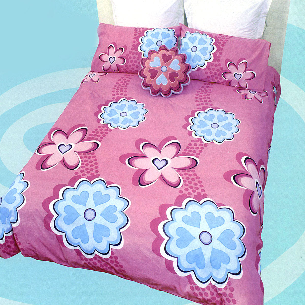 Sassy Garden Pink Quilt Cover Set - 3PC