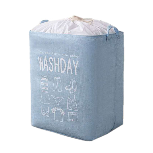 Ex-Large Collapsible Laundry Hamper Linen (Blue)