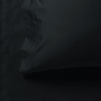 1000TC Ultra Soft Flat & Fitted Sheet Set - Black