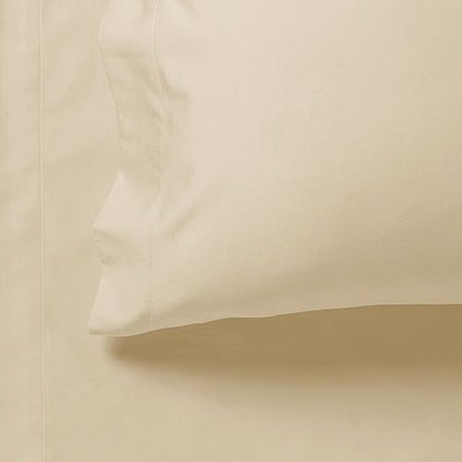 1000TC Ultra Soft Flat & Fitted Sheet Set - Yellow Cream