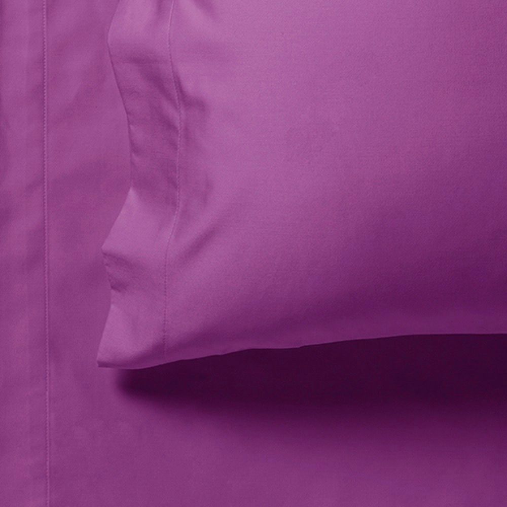 1000TC Ultra Soft Fitted Sheet & 2 Pillowcases Set - Purple
