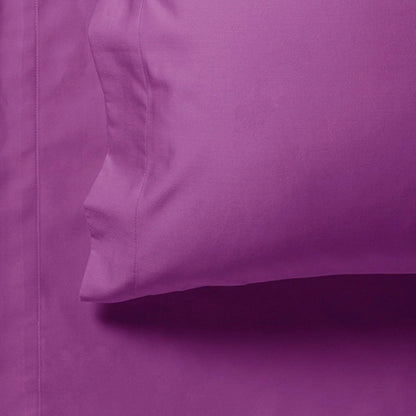1000TC Ultra Soft Fitted Sheet & 2 Pillowcases Set - Purple
