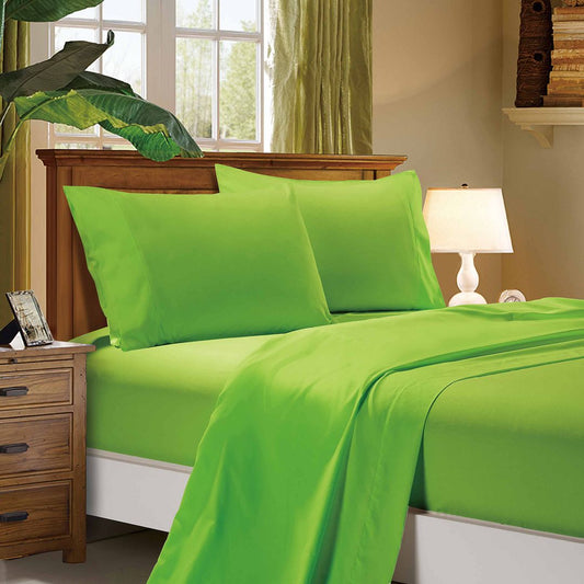 1000TC Ultra Soft Flat & Fitted Sheet Set - Green