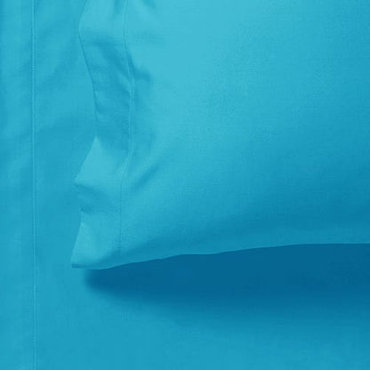 1000TC Ultra Soft Flat & Fitted Sheet Set - Light Blue