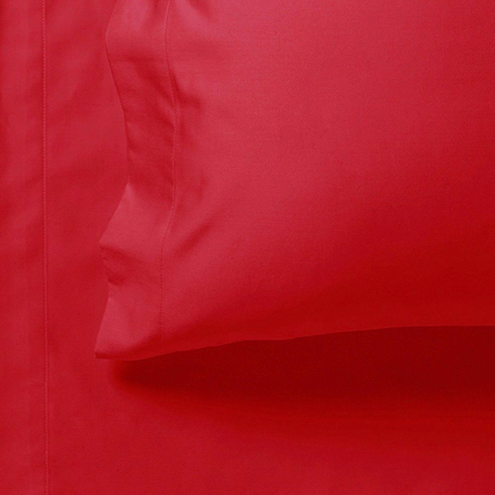 1000TC Ultra Soft Fitted Sheet & 2 Pillowcases Set - Red