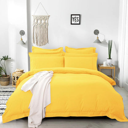 1000TC Ultra Soft Quilt Cover Set - 3PC Yellow
