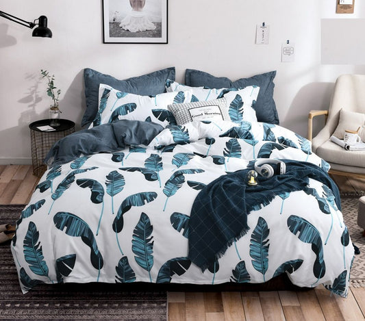 Palm Leaves Quilt Cover Set - 3PC