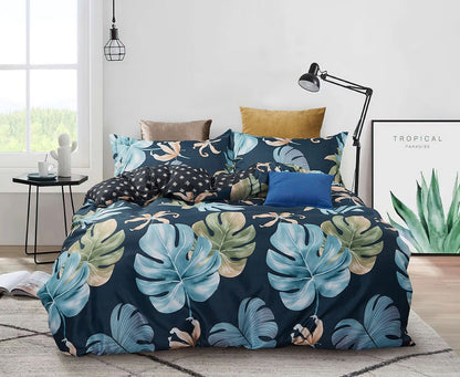 Monstera Leaves Quilt Cover Set - 3PC