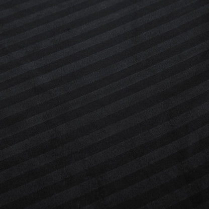 1000TC Ultra Soft Striped Quilt Cover Set - 3PC Black