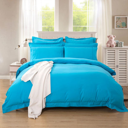 1000TC Tailored Quilt Cover Set - 3PC Light Blue