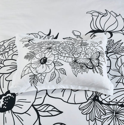 Viene Floral Quilt Cover Set - 3PC