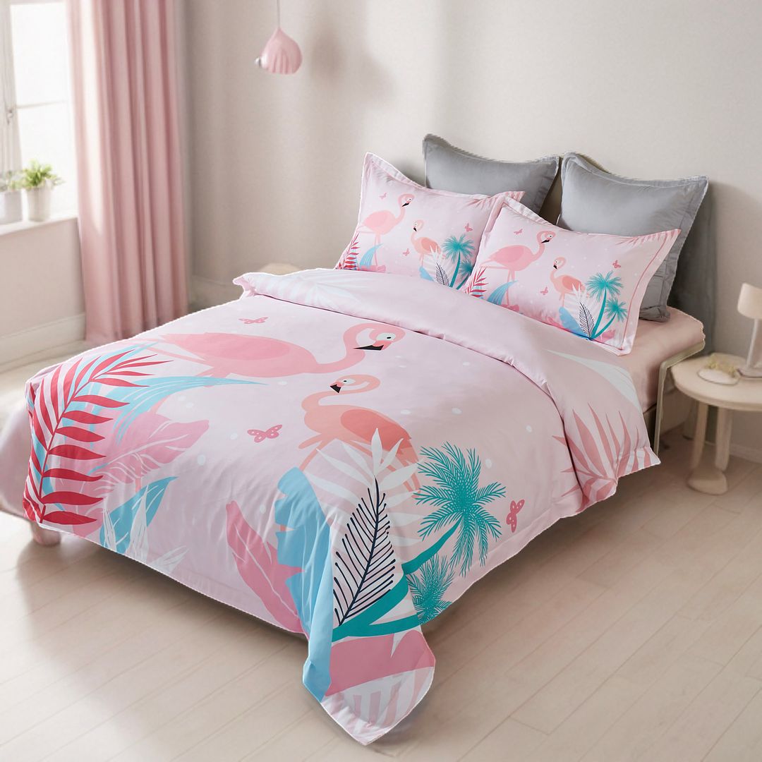 Flamingo Quilt Cover Set - 2PC