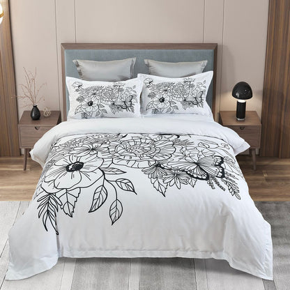 Viene Floral Quilt Cover Set - 3PC