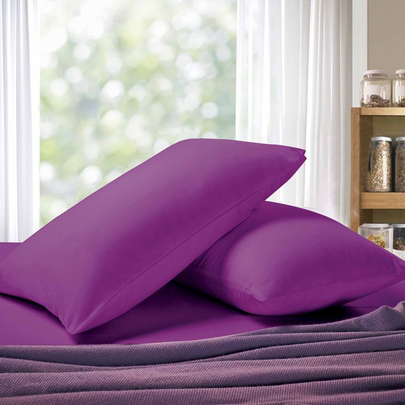 1000TC Premium Ultra Soft Standard size Pillowcases 2-Pack - Purple