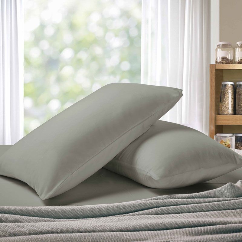 1000TC Premium Ultra Soft Standard size Pillowcases 2-Pack - Grey