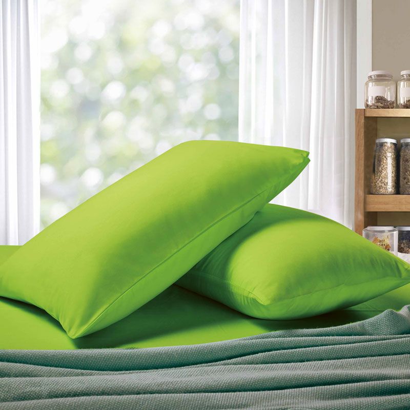 1000TC Premium Ultra Soft Standard size Pillowcases 2-Pack - Green
