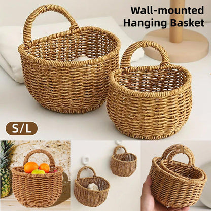 Imitation Rattan Woven Storage Basket - Large