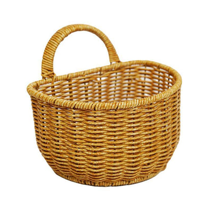 Imitation Rattan Woven Storage Basket - Large