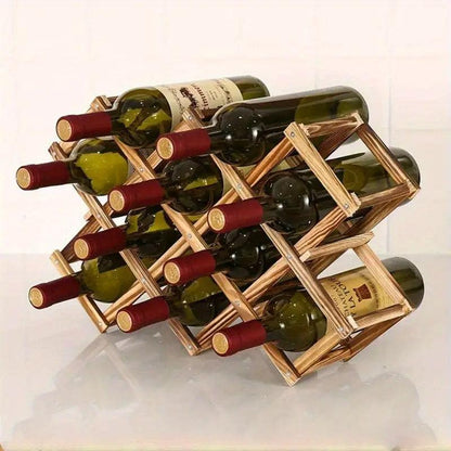 Wooden Wine Rack Display Shelf