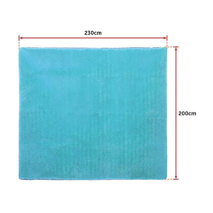 230x200cm Large Shaggy Rug Area Carpet Bedroom Living Room Mat - Turquoise
