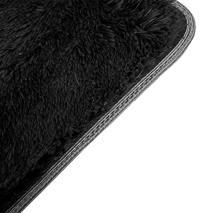 200x140cm Large Shaggy Rug Area Carpet Bedroom Living Room Mat - Black