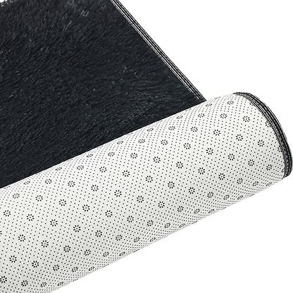 230x160cm Large Shaggy Rug Area Carpet Bedroom Living Room Mat - Black