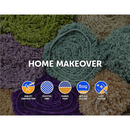 200x140cm Large Shaggy Rug Area Carpet Bedroom Living Room Mat - Grey