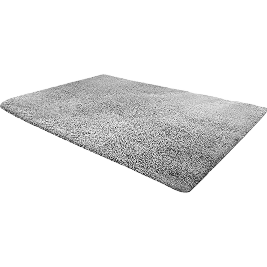 200x140cm Large Shaggy Rug Area Carpet Bedroom Living Room Mat - Grey