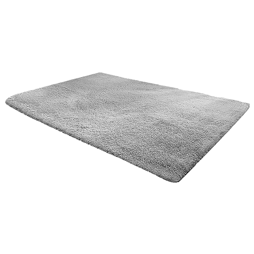 230x200cm Large Shaggy Rug Area Carpet Bedroom Living Room Mat - Grey