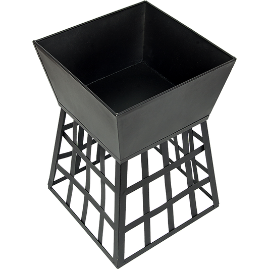 Black Fire Pit Square Log Patio Garden Heater