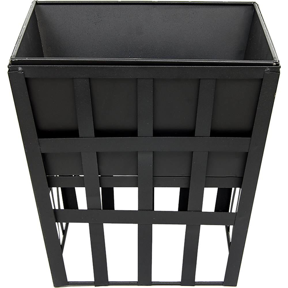 Black Fire Pit Square Log Patio Garden Heater