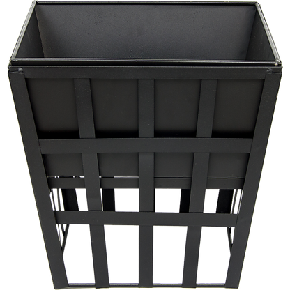 Black Fire Pit Square Log Patio Garden Heater