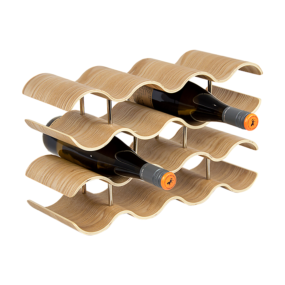 Wooden Wave Wine Rack