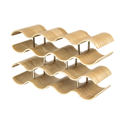 Wooden Wave Wine Rack