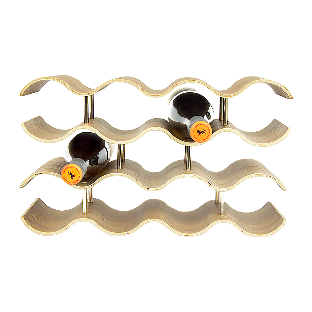 Wooden Wave Wine Rack