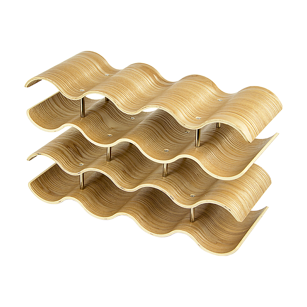 Wooden Wave Wine Rack