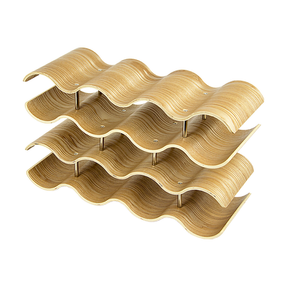 Wooden Wave Wine Rack