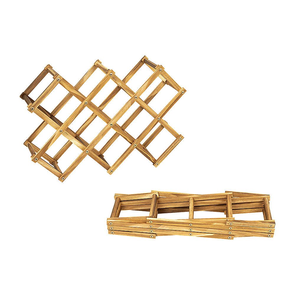 Freestanding Wooden Wine Rack 10 Bottles
