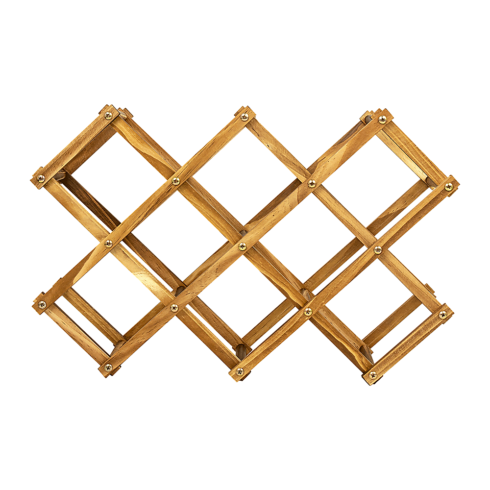 Freestanding Wooden Wine Rack 10 Bottles