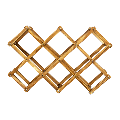 Freestanding Wooden Wine Rack 10 Bottles