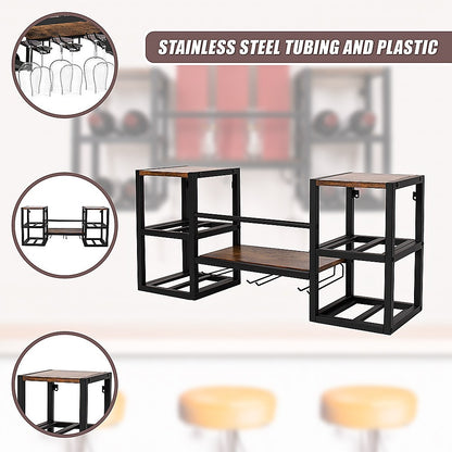 Wall Mounted Wine Rack 3 Stem Glass Holder