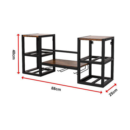 Wall Mounted Wine Rack 3 Stem Glass Holder